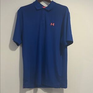 Under Armour Men's Polo Shirt in Blue and Pink